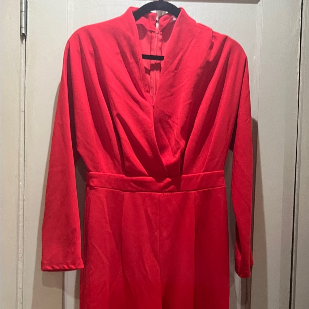 Elegant Red Women's Jumpsuit